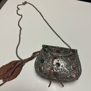 Sam Edelman metal purse with stones